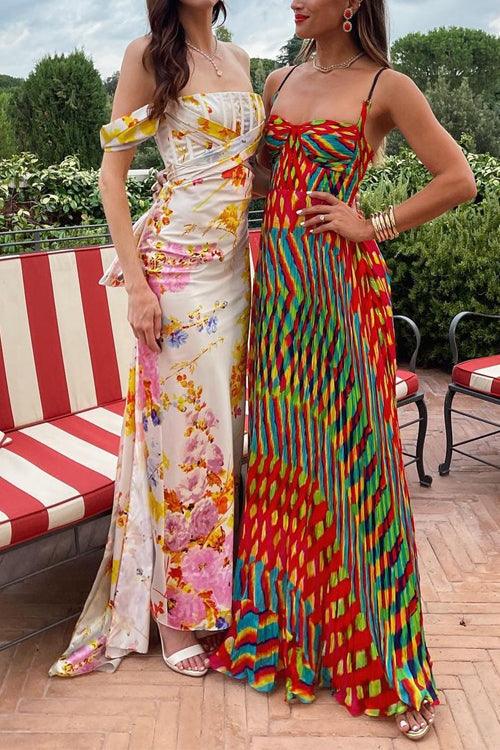 Indira Print Swing Maxi Dress - miaforde.co