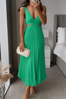 Estella Cutout Waist Loose Midi Dress - miaforde.co