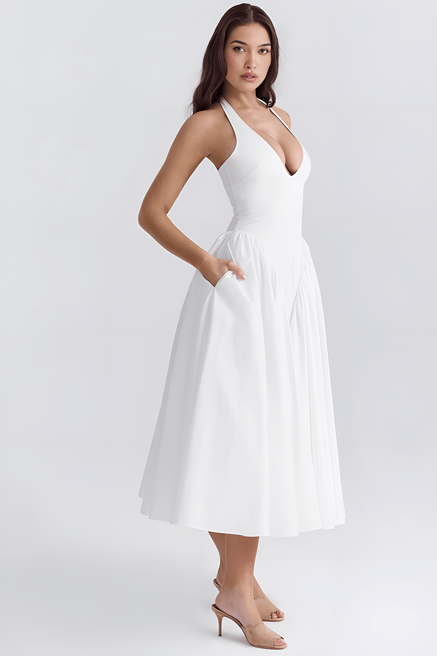 Seraphine - Halter Midi Dress